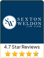 Logo of Sexton Weldon Law Firm with a 4.7-star review rating below